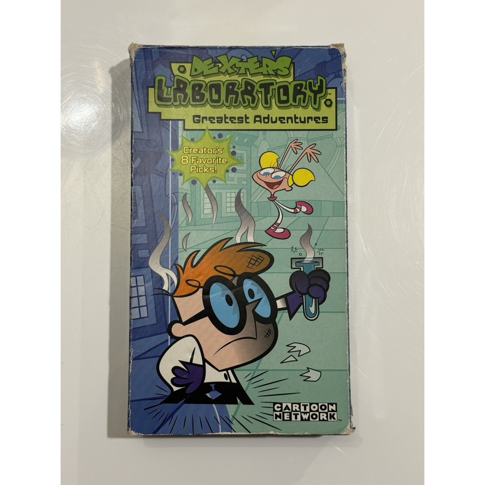 Dexter's Laboratory - Greatest Adventures (VHS, 2001, Slipsleeve) RARE Cartoon